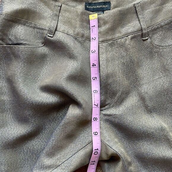 Banana Republic Gold Metallic Flared Trousers Sz 2​​​ - Picture 11 of 11